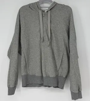 Free People Movement‎ Gray Half Zip Hoodie Sweatshirt Small Athleisure thumbnail 1