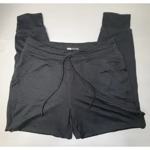 Lole Joggers Dark Gray‎ Jersey Knit Lounge Pant Cinch Waist Size L Athleisure thumbnail 1