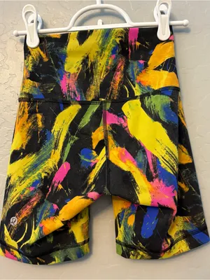 Lululemon wunder train high-rise short 6" in undertone black multi color size 2 thumbnail 6
