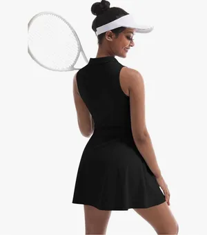 Fengbay Tennis Dress for Women, Golf Dresses with Built in Shorts with 4 Pockets for Sleeveless Athletic Workout Dress thumbnail 2