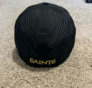 New Era Men's New Orleans Saints Night Black 39Thirty Fitted Hat size Med/Large thumbnail 5