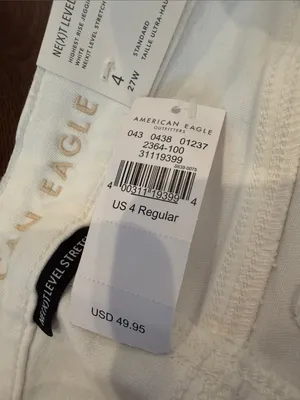 American Eagle Highest Rise Jegging White Next Level Stretch Size 4/27 NWT C70-1 thumbnail 5