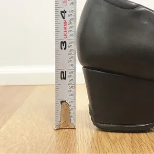 NURTURE Brown Leather Square Toe Heel Pump Wedge Chunky‎ Block Heel Size 9.5 thumbnail 8