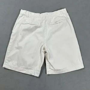 Vintage Abercrombie and Fitch Chino Shorts Womens 10 31W White High Rise Cotton thumbnail 2