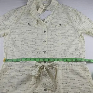 Anthropologie NWT 34°N 118°W Giana‎ Utility Romper Cream Medium thumbnail 12