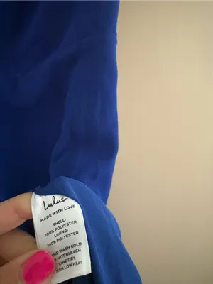 Lulus Summer Invite Royal Blue Tie-Strap Tiered Midi Dress Size XS Feminine thumbnail 10