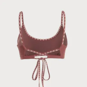 BERLOOK Tie Back Scoop Bikini Top ONLY 68 Red Size M thumbnail 7