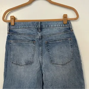 J. Crew Wide Leg Crop Jean Raw Hem Womens 27 Blue Style BX560 thumbnail 5