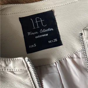Lefties fitted tan leather jacket from Barcelona size small thumbnail 5