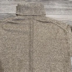HM Womens Sweater S Oversized Beige Marl Turtleneck Wool‎ Blend Seam Detail thumbnail 13