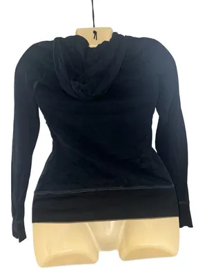 Nike Black Women's Full-Zip Hooded Bomber Jacket thumbnail 5