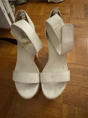 Steve Madden White Lavaa Platform Sandal Heels thumbnail 2