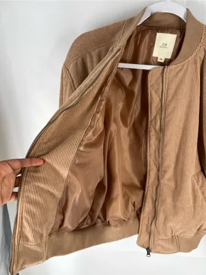 Thread & Supply Camel Corduroy‎ Bomber Jacket Size XS Tan thumbnail 8