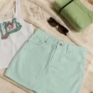 Forever 21 Mint Green Denim Mini Skirt Y2K Coquette Soft Girl S thumbnail 5