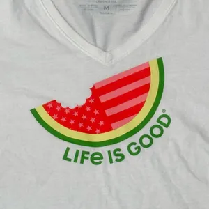 Life is Good Watermelon Crusher Tee Shirt Women’s Medium thumbnail 4