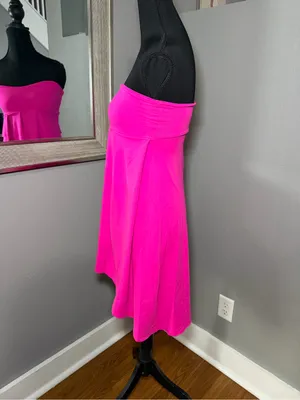 Susana Monaco x Revolve Strapless Empire Waist Hot Pink Barbie Mini Dress XS thumbnail 3