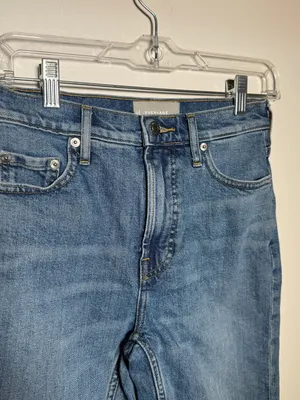 Everlane Original Cheeky Classic Blue Womens Straight-Leg Jeans 24R thumbnail 3