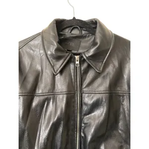 ZARA Faux Leather Bomber Jacket Black X-Small thumbnail 5