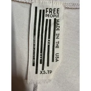 RARE Free People Made USA Swing Tunic XS White Pleated Back Boho Top (F47) thumbnail 7