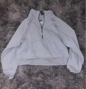 Light Blue Quarter Zip Sweater  thumbnail 1