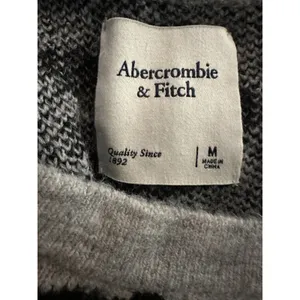 Abercrombie & Fitch Animal Print Tunic Sweater Gray/Black Women Medium Pullover thumbnail 4