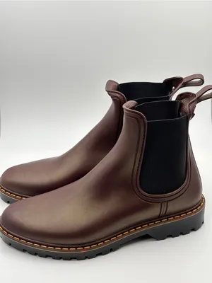 Igor Women's Chelsea Combat Boots / Rain Boots in Burgundy size 41 thumbnail 4