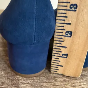 Franco Sarto Fausta Low Heels Pumps Women’s Size 6 Blue Suede Office Modest thumbnail 5