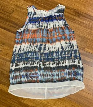 Daniel Rainn Womens Multicolor Sleeveless Top Blouse Size Medium Chiffon Summer‎ thumbnail 1