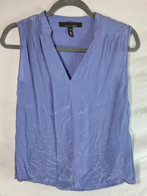 White House | Black Market Y2K top in satin purple thumbnail 2