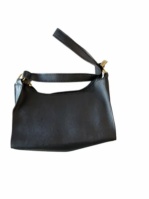 Women's Small Short Strap Faux Leather Black Purse #260812 thumbnail 2