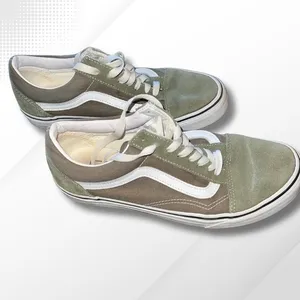 Vans Old Skool Olive Green Suede Canvas Shoes Mens 7 Womens 8.5 Skate thumbnail 3