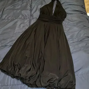 Black CACHE goth stretch halter neck bubble dress size 2 thumbnail 5