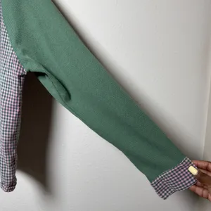 Oli & Hali Womens 100% Cotton Button Up Shirt M Green Pink Gingham Waffle Knit thumbnail 6