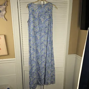 Vintage April Cornell Trading Womens Blue Floral Midi‎ Sundress XS thumbnail 2