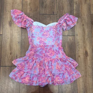 Amanda Uprichard Mackey Romper in Midsummer Ruffle Women's Size Small NO BELT thumbnail 5