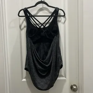 Lululemon Slay the Studio 2-in-1 Tank Gray & Black Sz 10 thumbnail 5