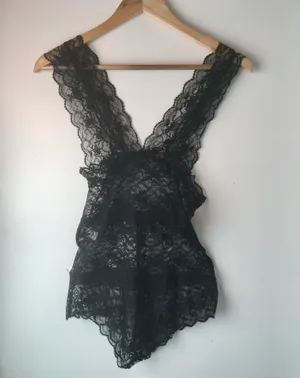 Black Lace Bodysuit Size L thumbnail 2