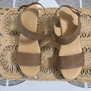 Nisolo All Day Open Toe Clog Sandals Almond Brown Leather Platform Shoes Size 9 thumbnail 9