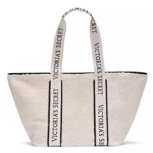 Victoria's Secret New‎ Cozy Plush Totepink and cream thumbnail 2