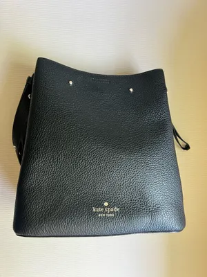 Kate Spade Marti Small Bucket Bag Black Pebbled Shoulder Crossbody NWOT thumbnail 3