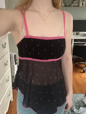 Urban Outfitters mesh lace top thumbnail 3