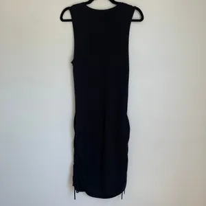 Abercrombie & Fitch‎ Black Sleeveless Ribbed Cinch Side Midi Dress thumbnail 3