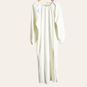 Hill House Simone Long Sleeve Maxi Dress in Coconut Milk Size L thumbnail 6