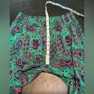 Aerie Paisley Jogger style Pants in Green and Pink size M thumbnail 11