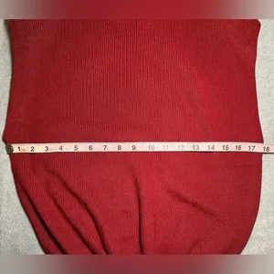 NWT Ellison wine mock neck padded power shoulder top size L thumbnail 3