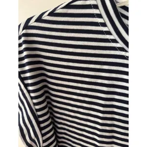 Merokeety Womens Striped Tie Waist Short Sleeve T-Shirt Dress Navy White Medium thumbnail 2