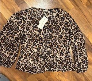 Sim &‎ Sam leopard print tie top side medium women thumbnail 1