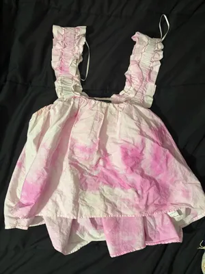 Zara tie dye poplin top size XS thumbnail 2