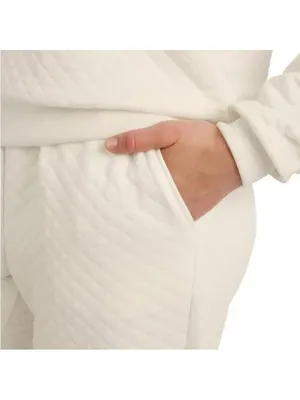 Lands’ End Off White Cream Quilted Loungewear 2 Piece Top Pants Set XXL XL New thumbnail 4