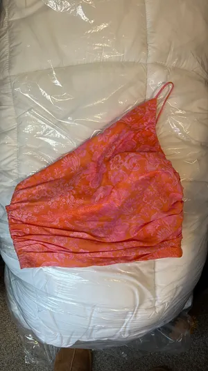 ZARA One shoulder Floral Crop Top thumbnail 6